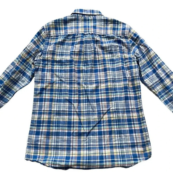 CHAPS Men's Long Sleeve Blue Plaid Cotton Button Down Shirt Men’s size S NWT - Picture 4 of 13